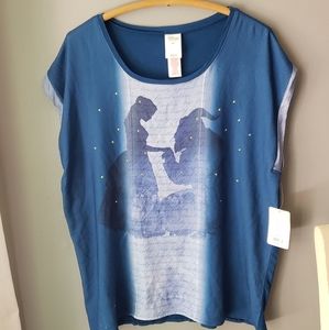 Disney Store Womans 2XL Beauty and the Beast top